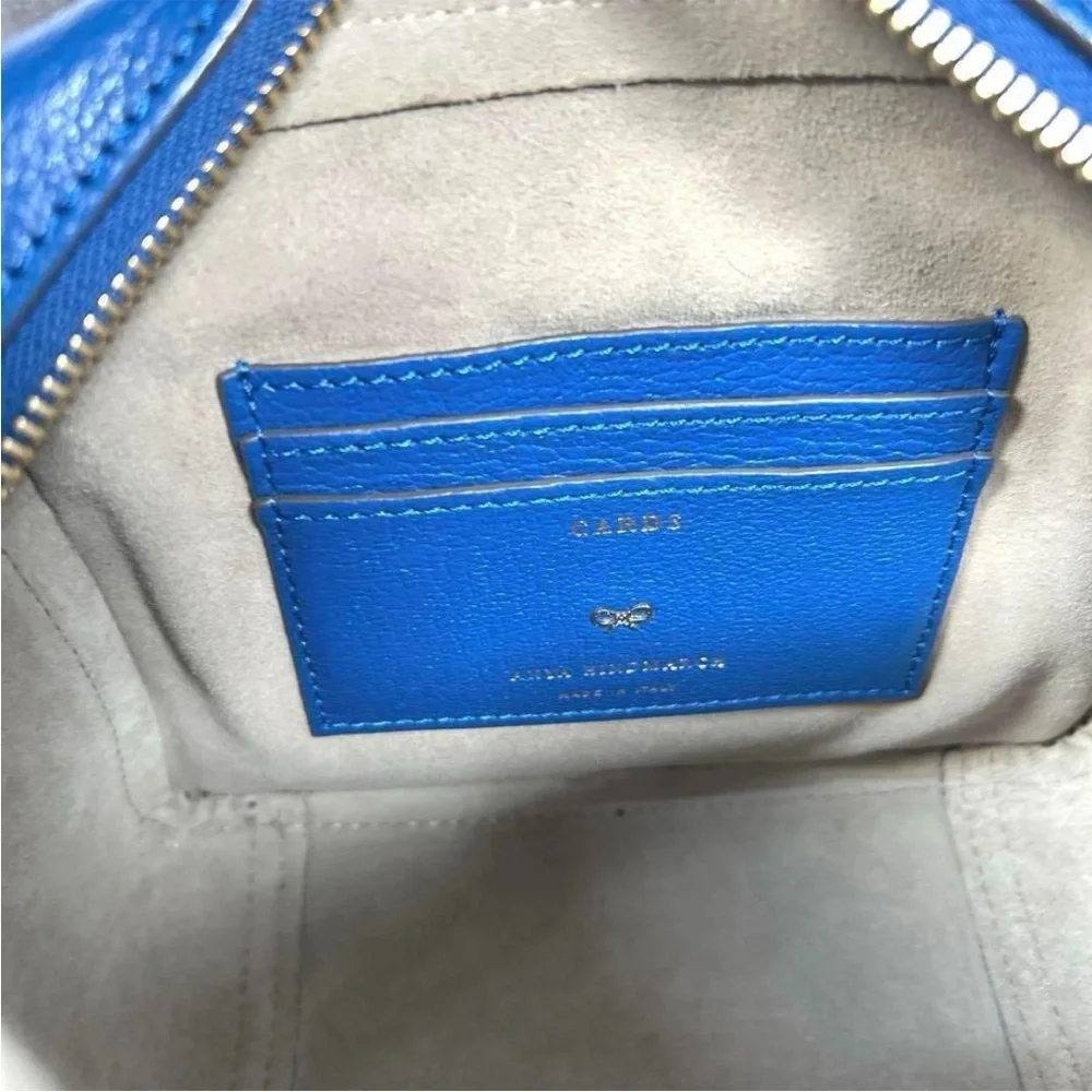 Anya Hindmarch Blue Shoulder Bag with Tassel and Charm - Picture 9 of 11